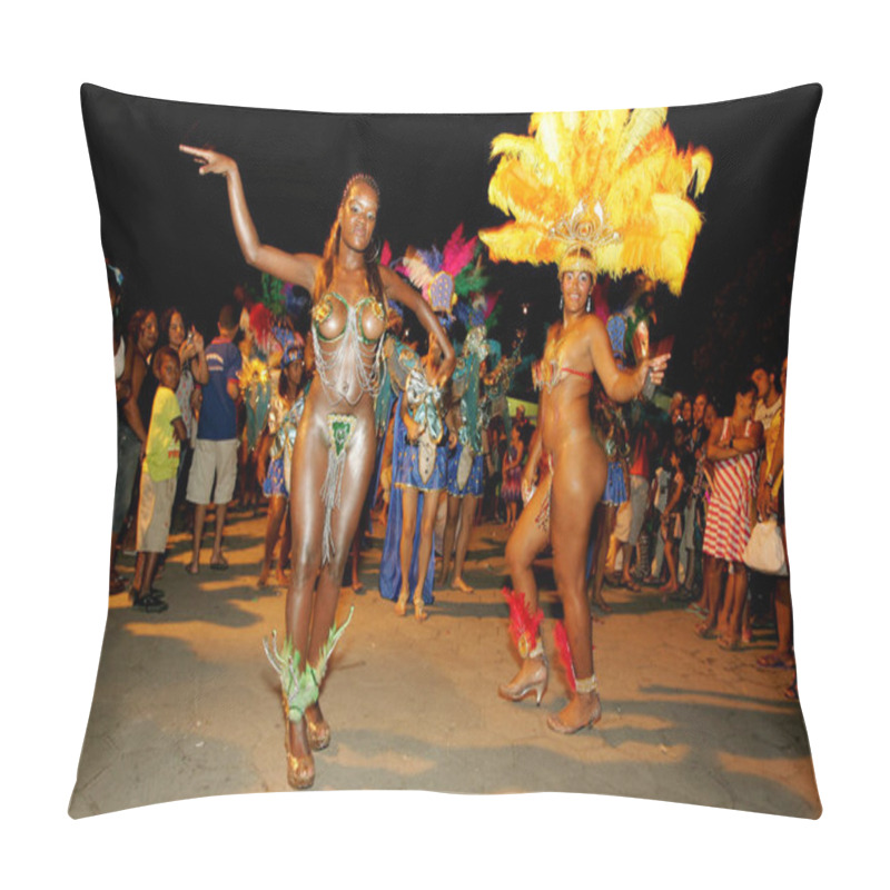 Personality  Samba School At Carnival In Caravelas Pillow Covers