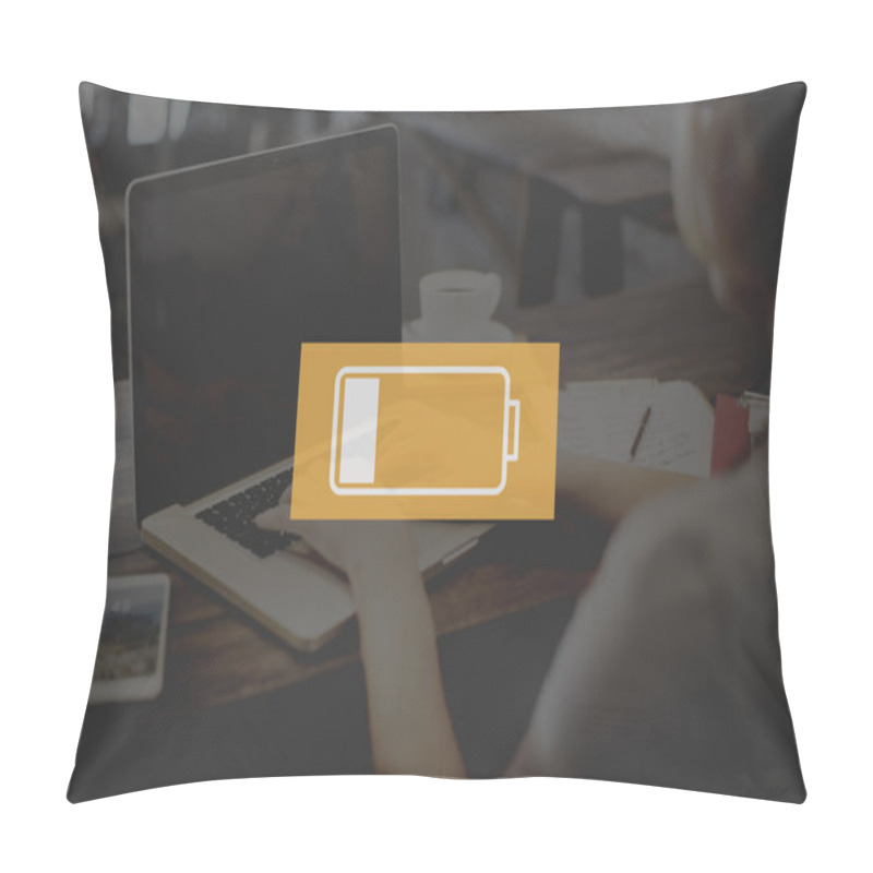 Personality  Icon For Battery Internet Pillow Covers