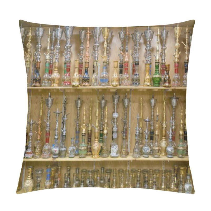 Personality  Shelves With Hookahs In An Oriental Shop. Pillow Covers