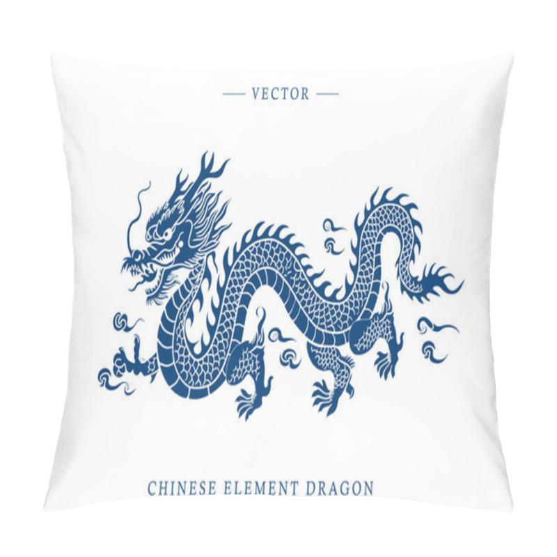 Personality  Blue And White Porcelain Chinese Dragon Pattern Pillow Covers