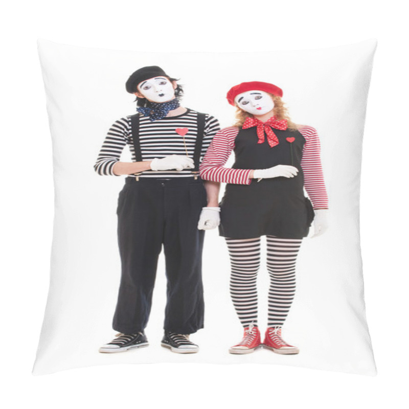 Personality  Loving Couple Of Mimes Pillow Covers