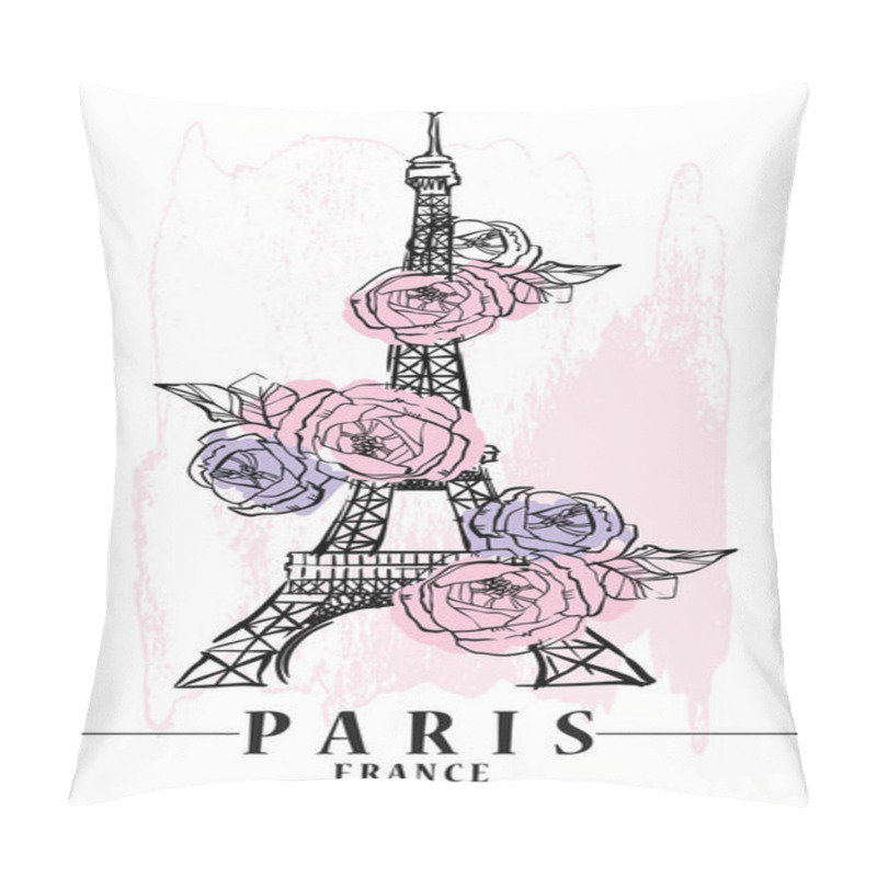 Personality  Paris Vector Illustration. Pillow Covers