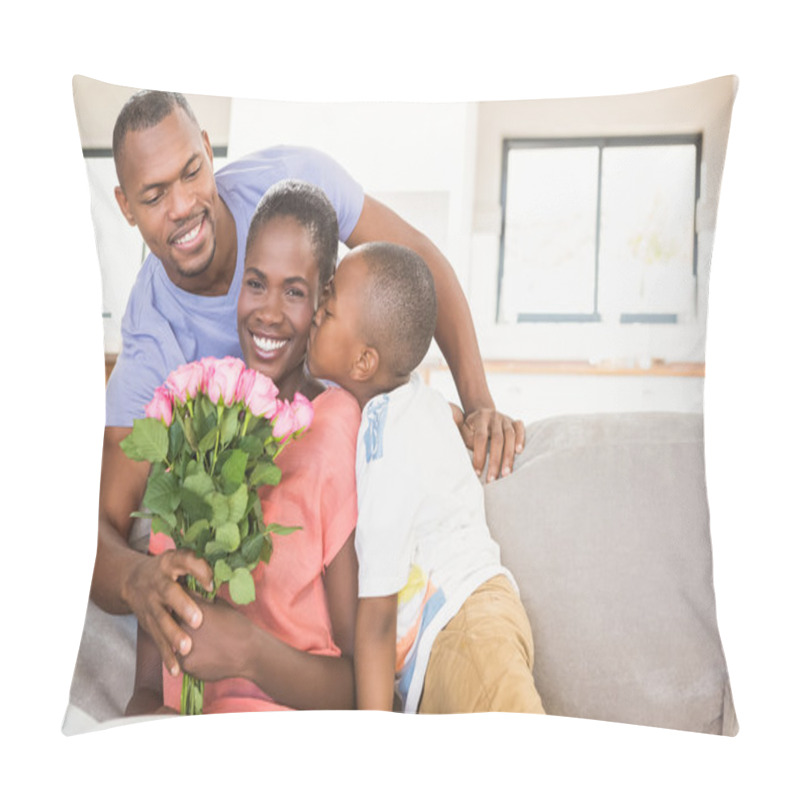 Personality  Son Surprising Mother With Flowers Pillow Covers