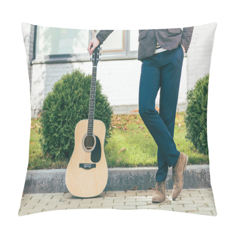 Personality  Young Man With Guitar Pillow Covers