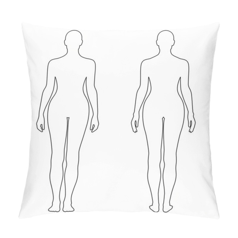 Personality  Fashion Woman's Outlined Template Figure Silhouette Pillow Covers