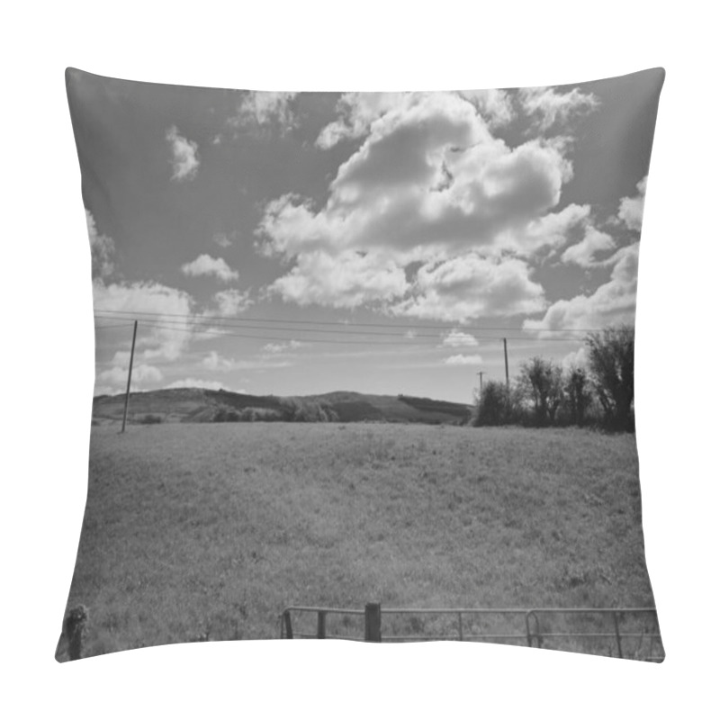 Personality  Beautiful Green Valley And Fields Of Ireland Under Deep Blue Sum Pillow Covers