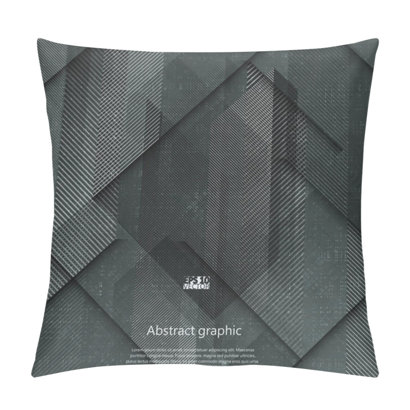 Personality  Graphic Illustration With Geometric Pattern. Eps10 Vector Illustration. Pillow Covers