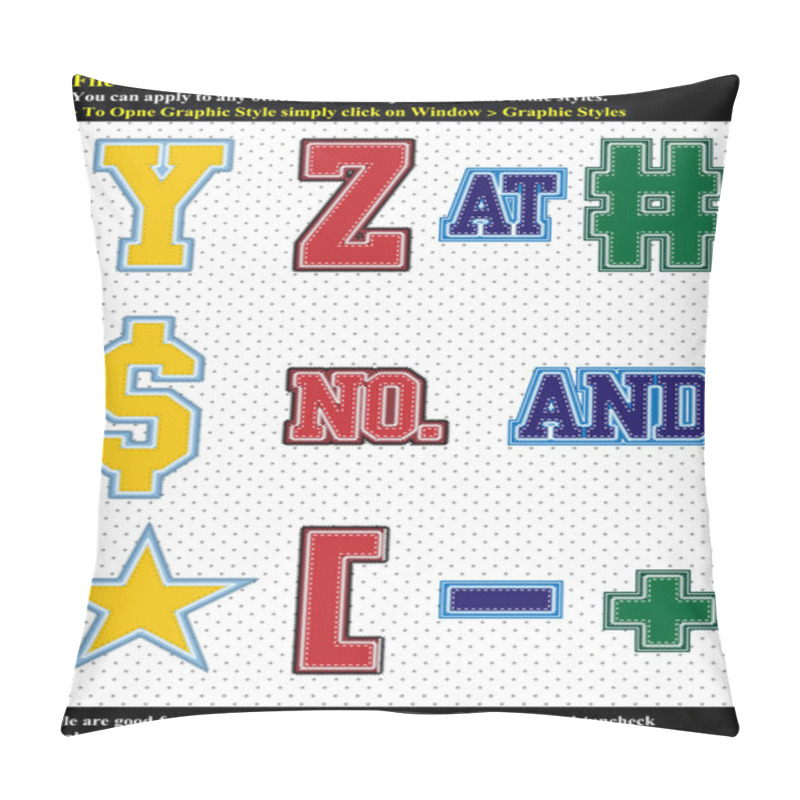 Personality  Set Tackle Twill Alphabet Pillow Covers