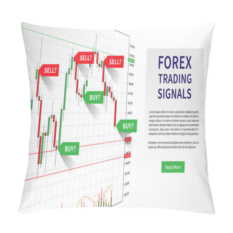 Personality  Forex Trading Indicators Vector Illustration Pillow Covers