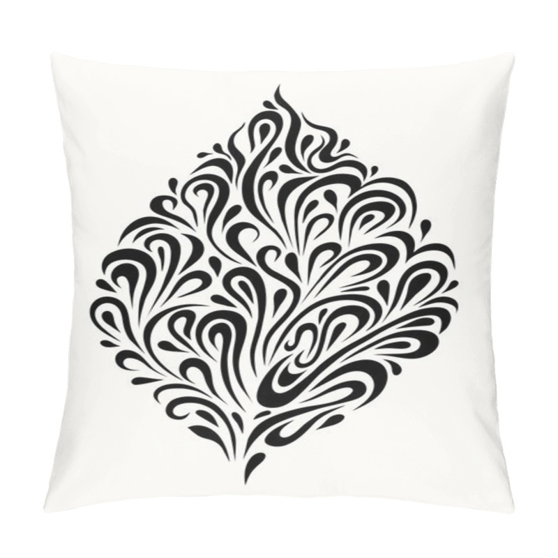 Personality  Stylized Tree Leaf On A Light Background Pillow Covers