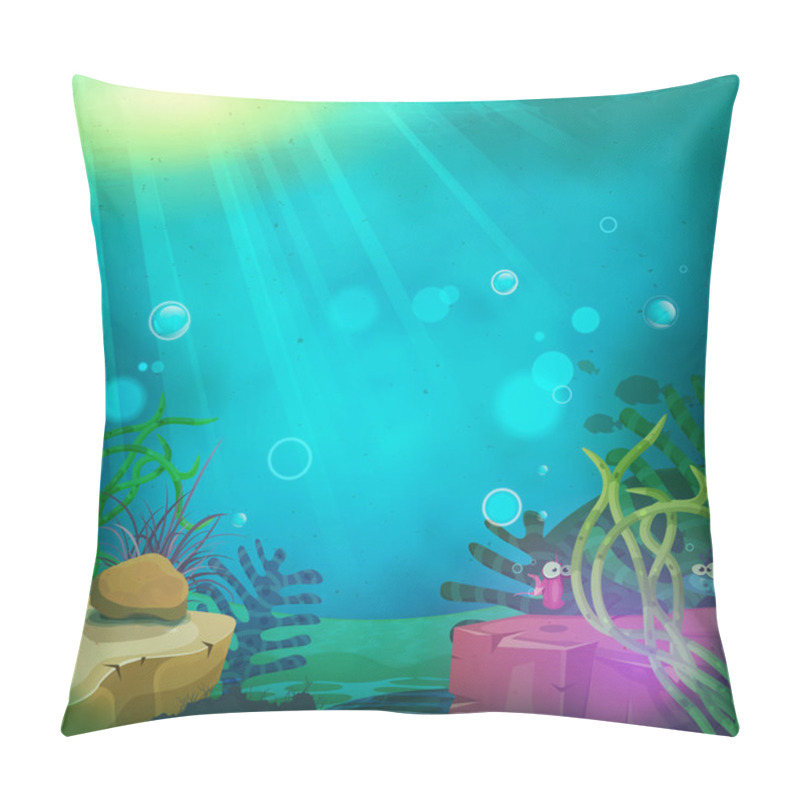 Personality  Funny Submarine Ocean Landscape Pillow Covers