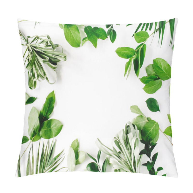 Personality  Green Leaves Frame Pillow Covers