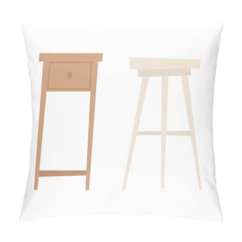 Personality  Chair Vector Vector Illustration. Pillow Covers