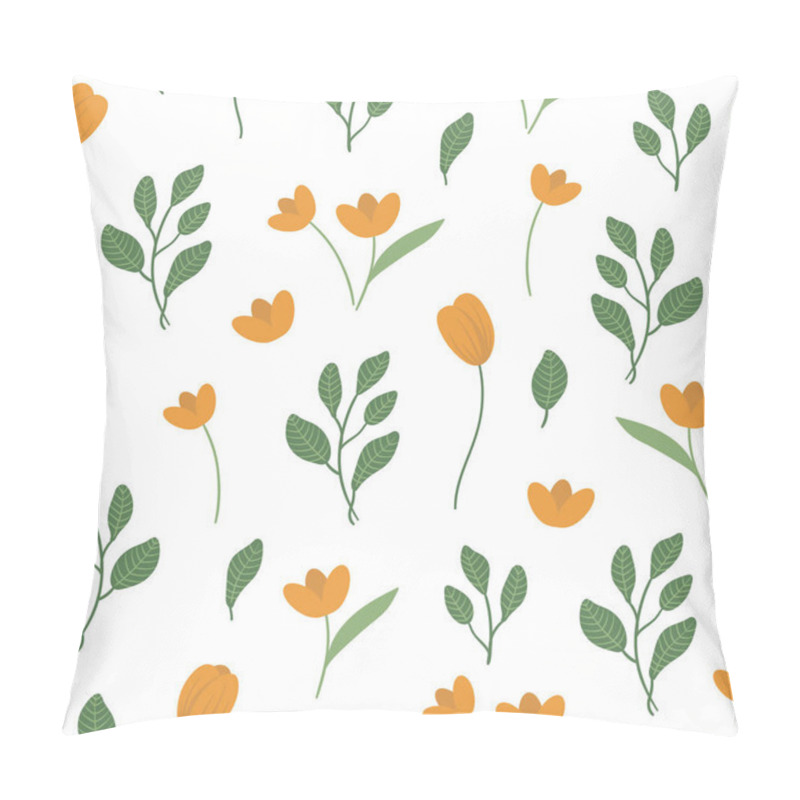 Personality  Vector Floral Seamless Background. Flat Simple Trendy Illustration Pillow Covers