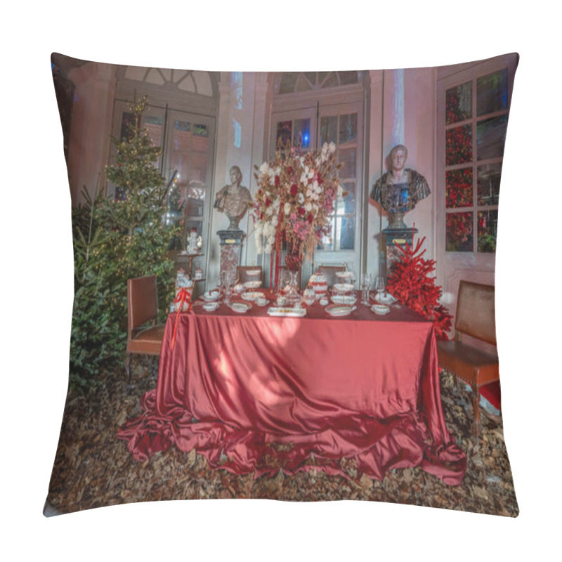 Personality  Maincy, France - 11 29 2024: Le Grand Noel. View Of A Fairy Tale Journey Little Red Riding Hood Pillow Covers