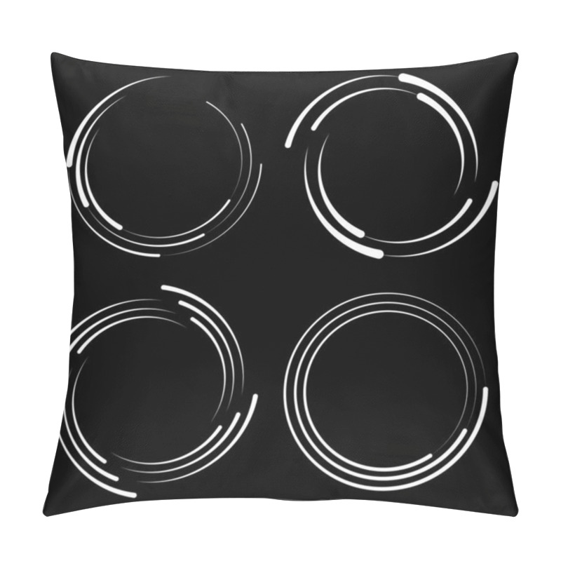 Personality  Set Of White Stripes In Round Forms Pillow Covers