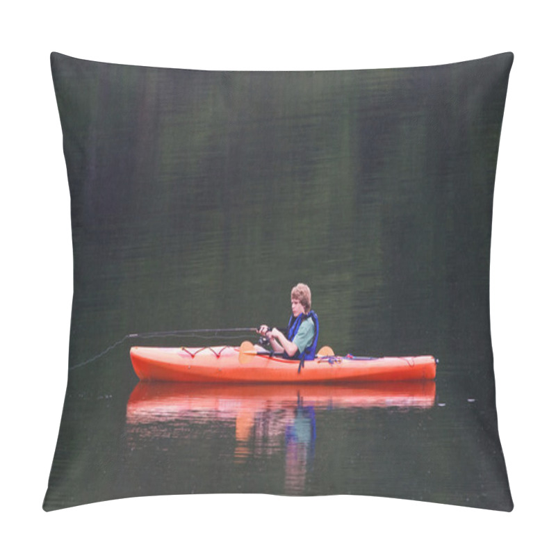 Personality  Fishing From Kayak Pillow Covers