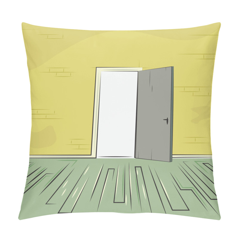 Personality  Exit Door From Old Room Pillow Covers