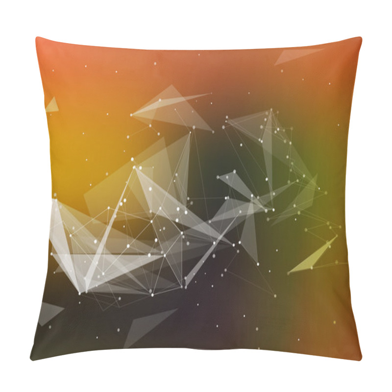 Personality  Abstract Composition, Futuristic Technology, Orange Font Texture, White Cybernetic Dots, Creative Banner Figure, Wallpaper, Outer Space Flyer Fiber, Neon Star Light Matrix, EPS10 Backdrop, Vector Art Pillow Covers