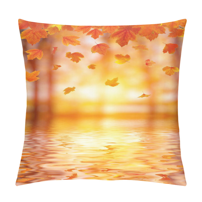 Personality  Autumn Leaves On The Sun. Fall Blurred Background. Pillow Covers