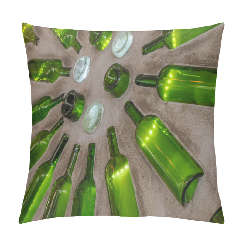 Personality  A Pattern Of Glass Bottles In A Wall Detail Pillow Covers