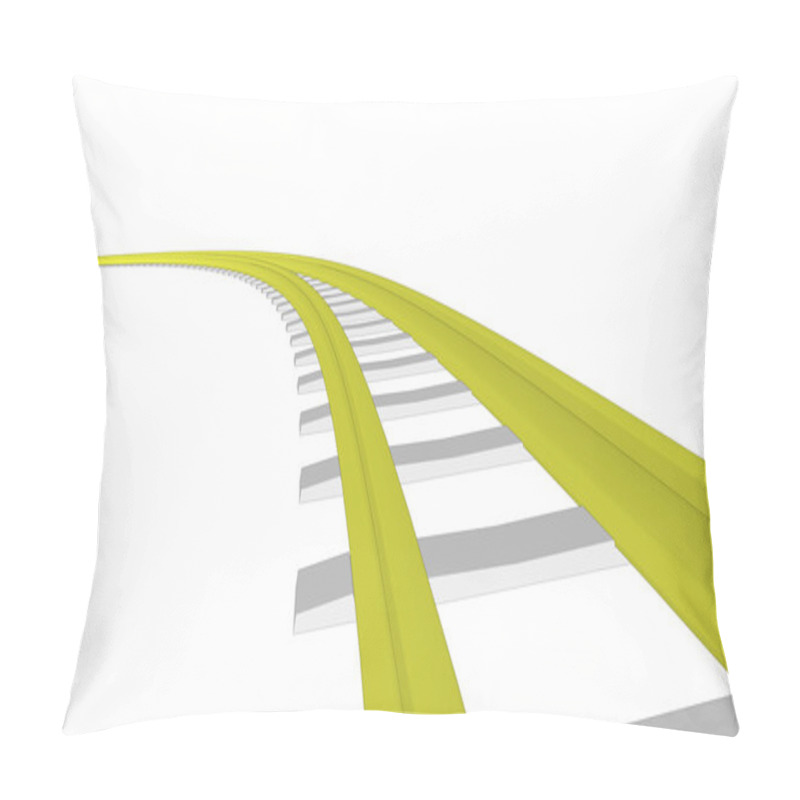 Personality  Vector Image Yellow Railway On White Pillow Covers