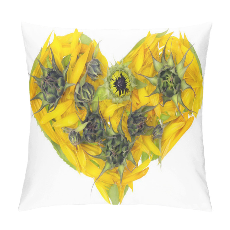 Personality  Abstract Sunflowers Heart Pillow Covers