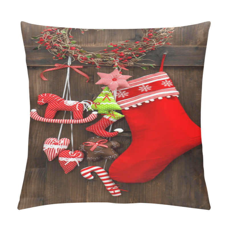 Personality  Christmas Stocking And Handmade Toys Hanging Pillow Covers