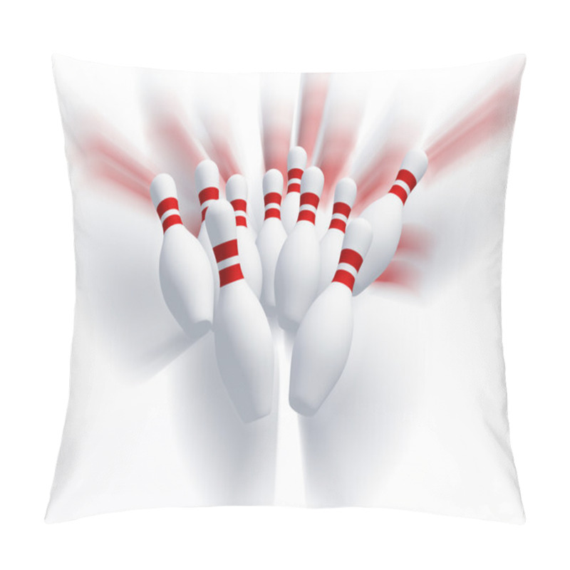 Personality  Skittles For Game In Bowling. Effect Motion. Pillow Covers