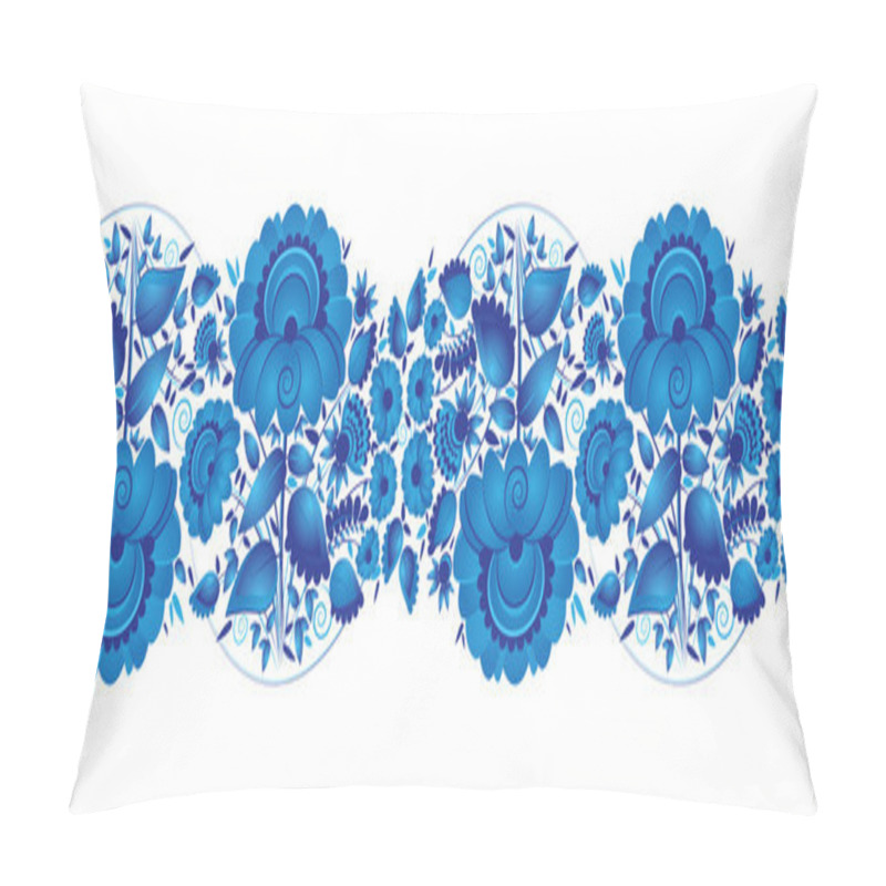 Personality  Gzhel. Vector Seamless Pattern Pillow Covers