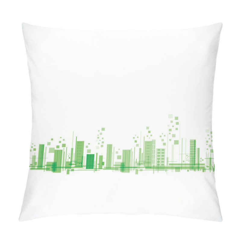 Personality  Green Abstract City Pillow Covers