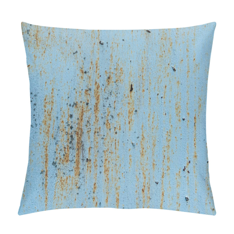 Personality  Old Scratched Blue Background With Rust Texture Pillow Covers