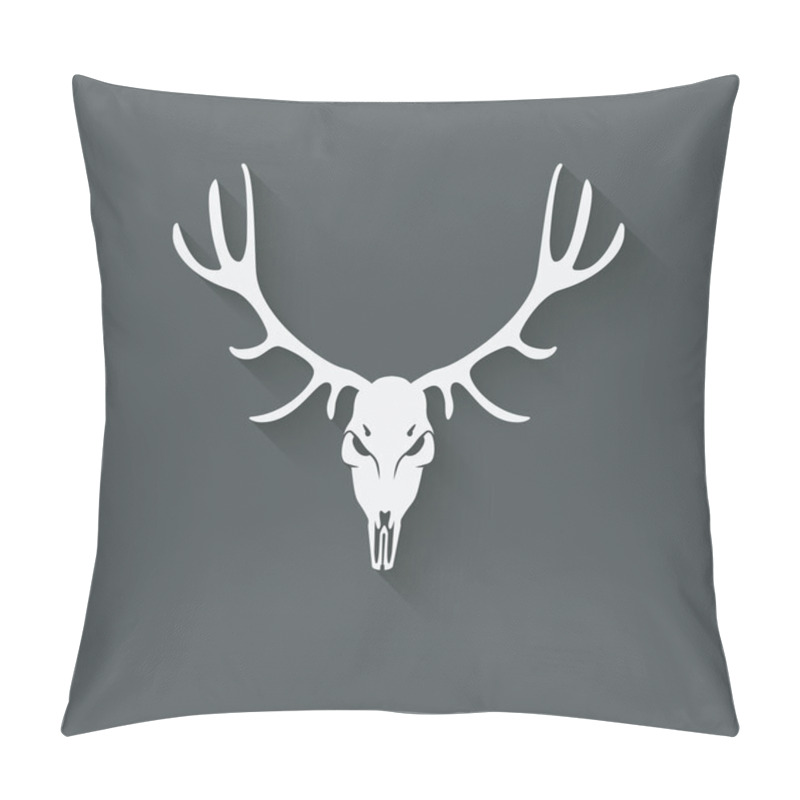 Personality  Deer Skull Silhouette Pillow Covers