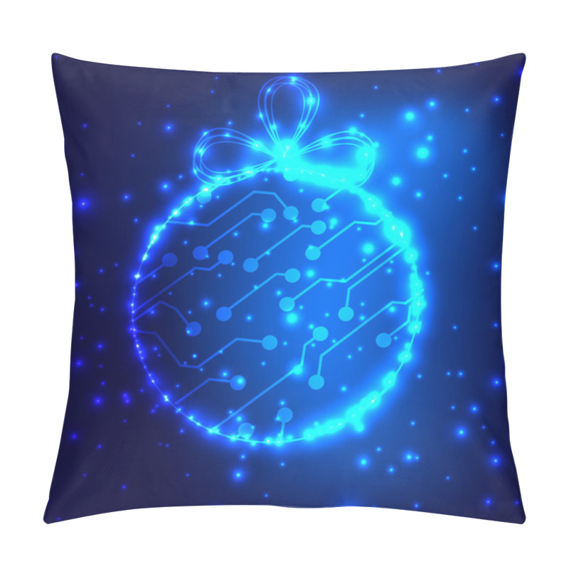 Personality  EPS10 Vector Circuit Board Ball Christmas Background Texture Pillow Covers