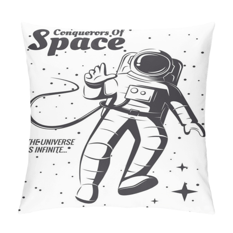 Personality  Vector Astronaut Illustration. Pillow Covers