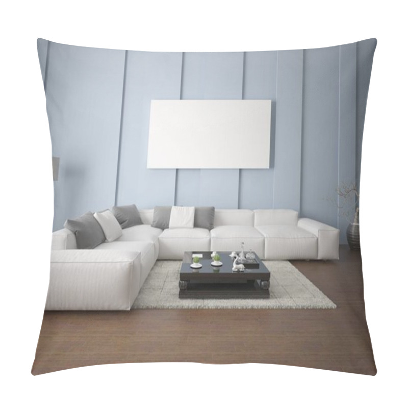 Personality  Mock Up In The Spacious Living Room. Pillow Covers