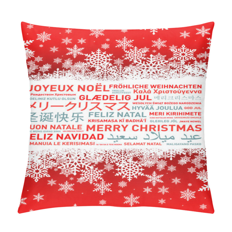 Personality  Merry Christmas Card From The World Pillow Covers