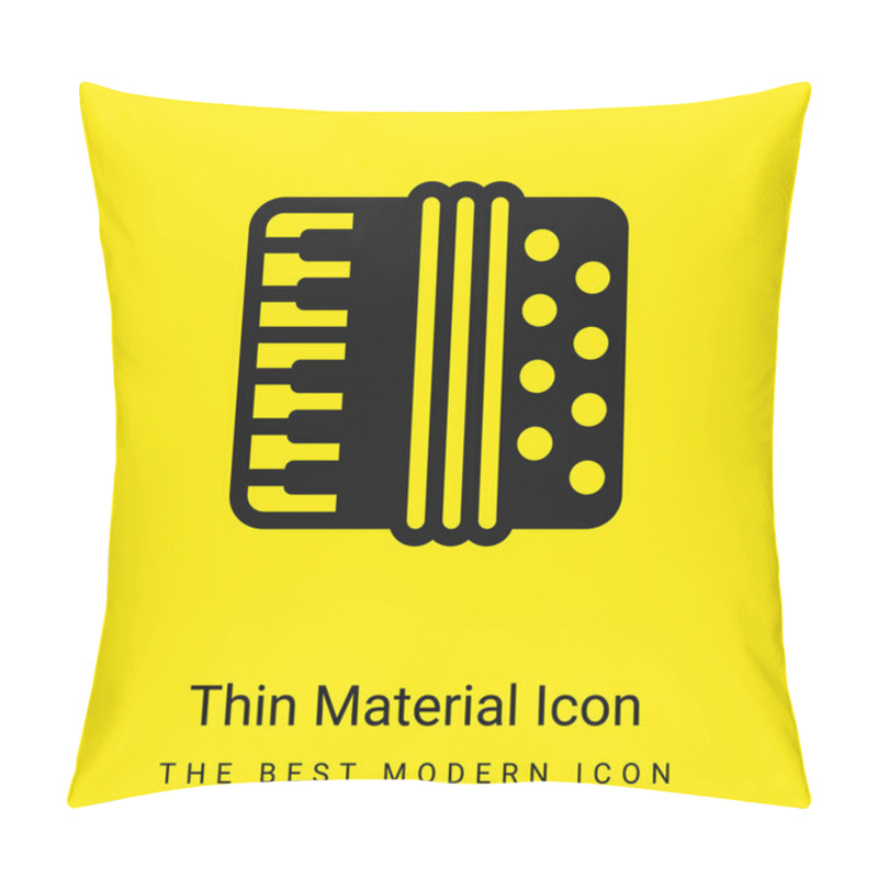 Personality  Accordion Minimal Bright Yellow Material Icon Pillow Covers