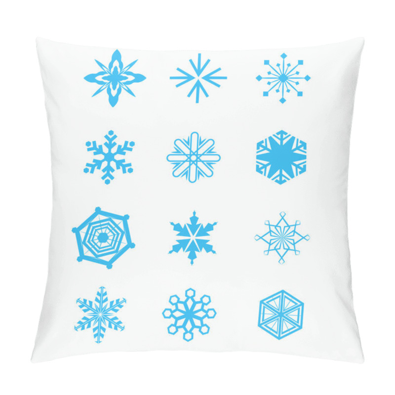 Personality  Snowflake Icons Set Pillow Covers