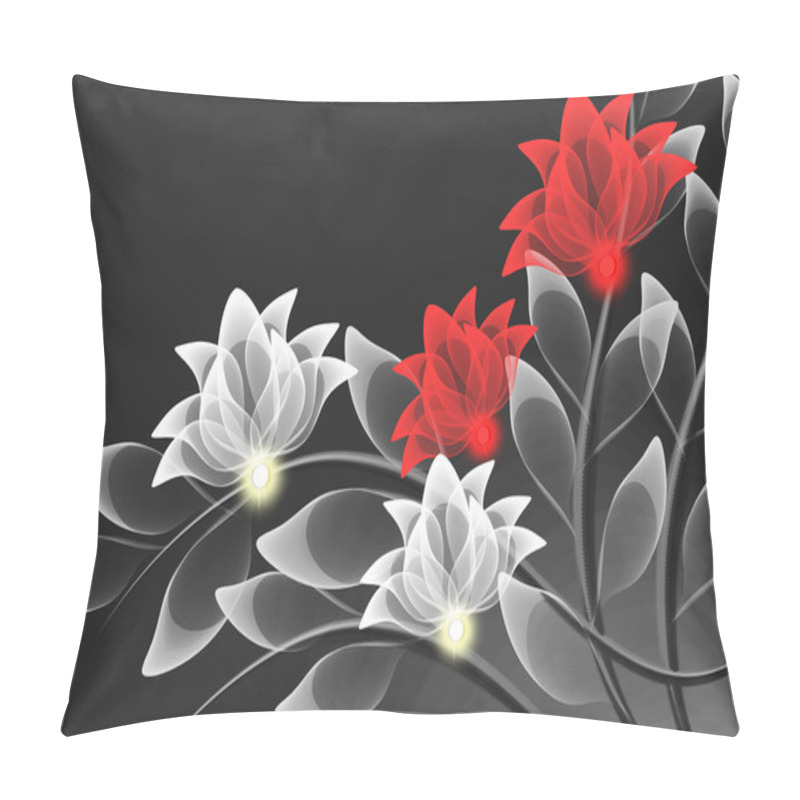 Personality  Abstract Transparent Flowers Pillow Covers