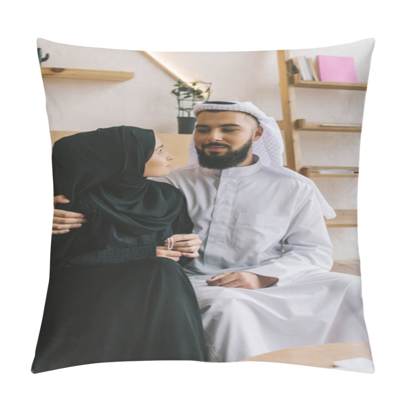 Personality  Embracing Muslim Couple Pillow Covers