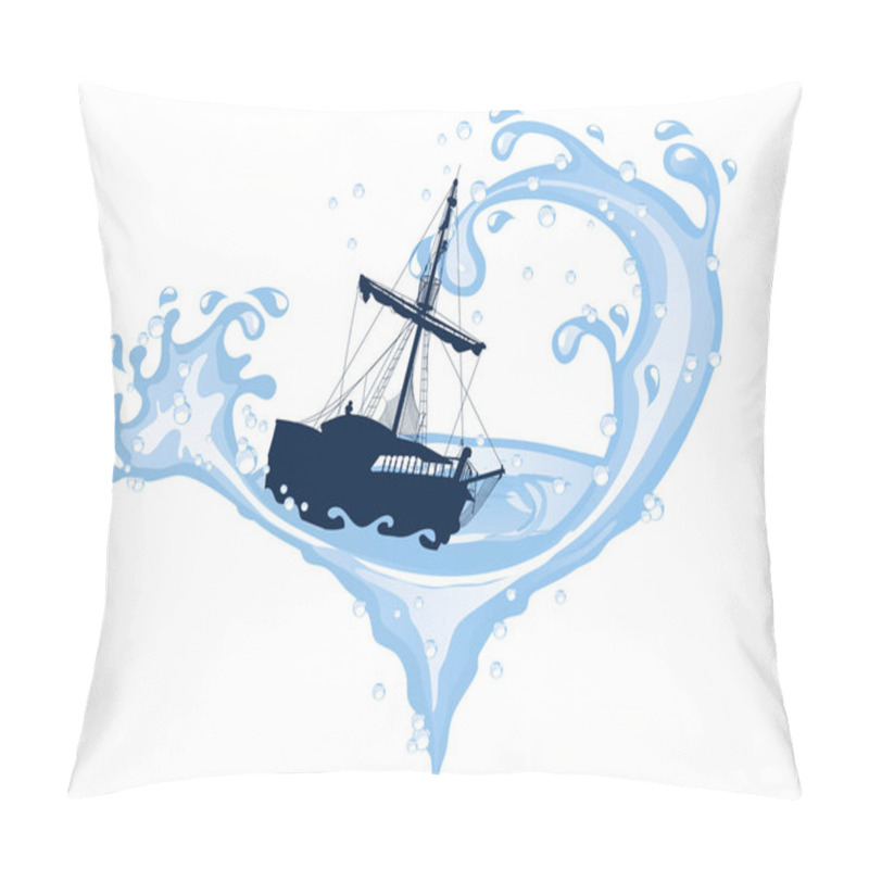 Personality  Silhouette Of The Pirate Ship Pillow Covers