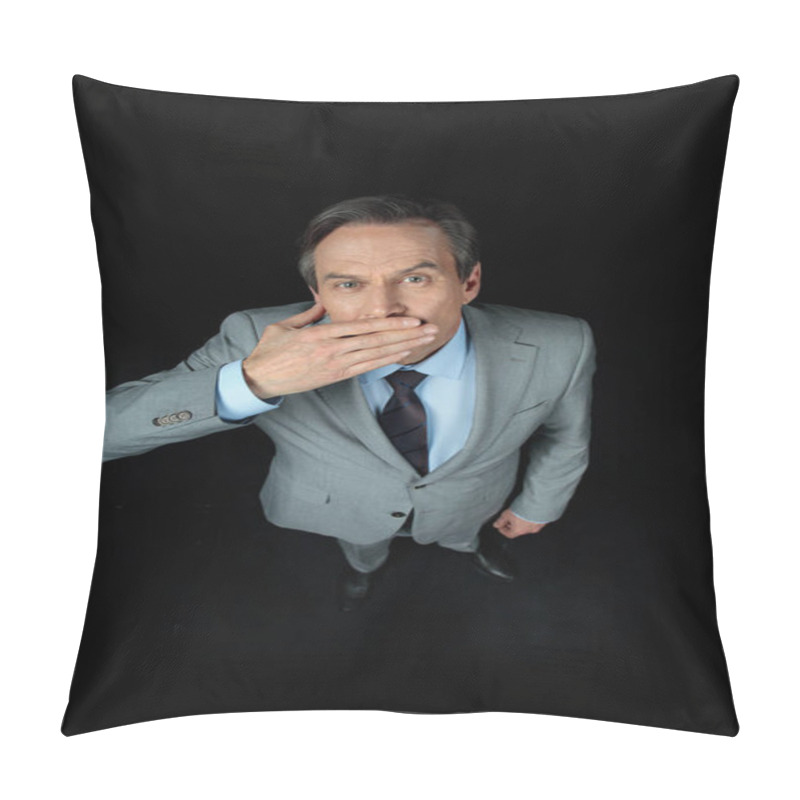 Personality  Businessman Covering Mouth Pillow Covers