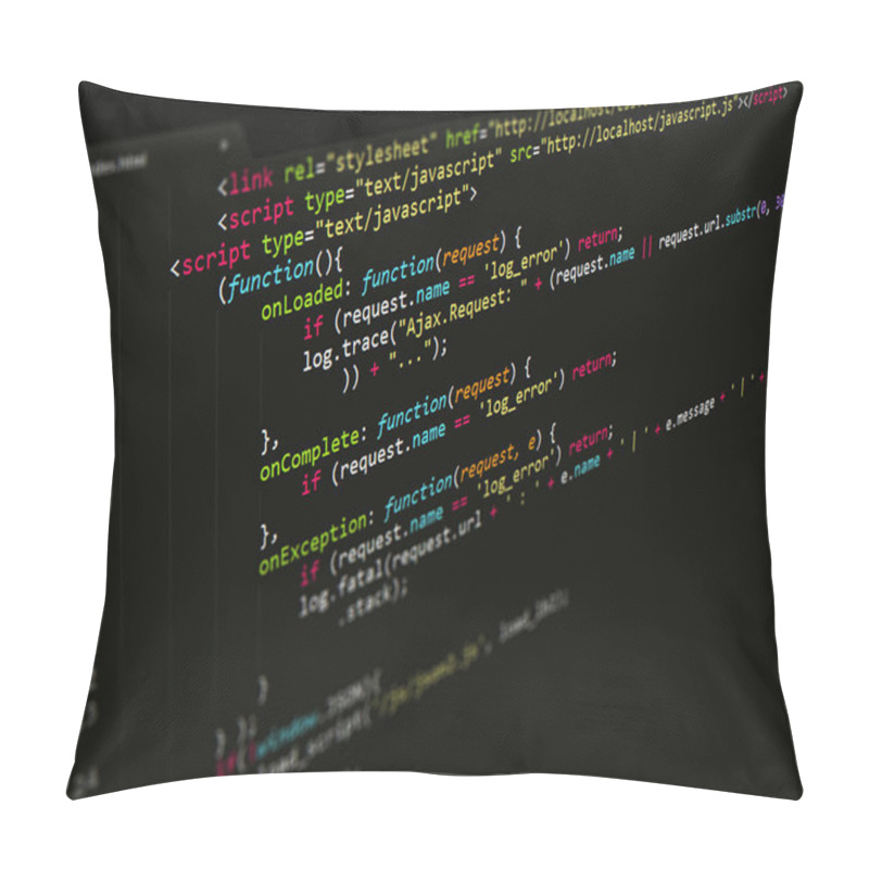 Personality  Code,JavaScript In Text Editor Pillow Covers