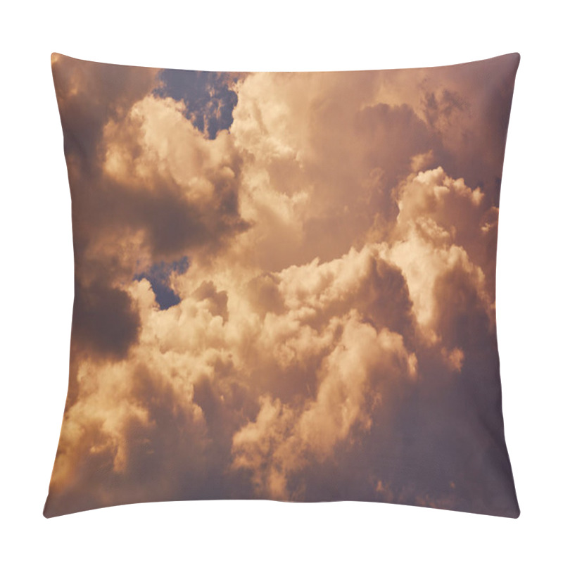 Personality  Dramatic Stormy Sky. Nature Background Pillow Covers