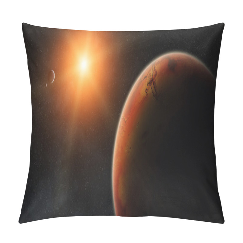 Personality  View Of Planet Mars Pillow Covers