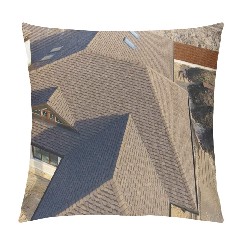 Personality  Bituminous Tile For A Roof. House With A Roof From A Bituminous Pillow Covers