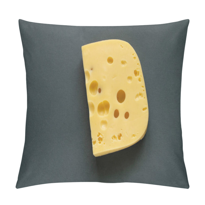 Personality  Piece Of Cheese On A Gray Background Pillow Covers