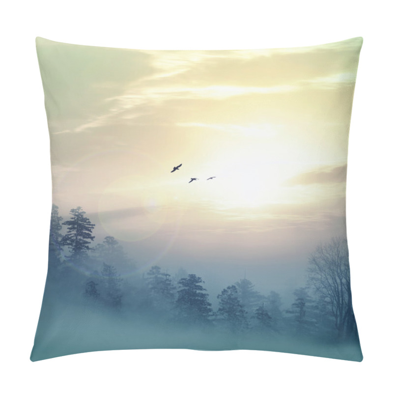 Personality  Beautiful Landscape With Birds Pillow Covers