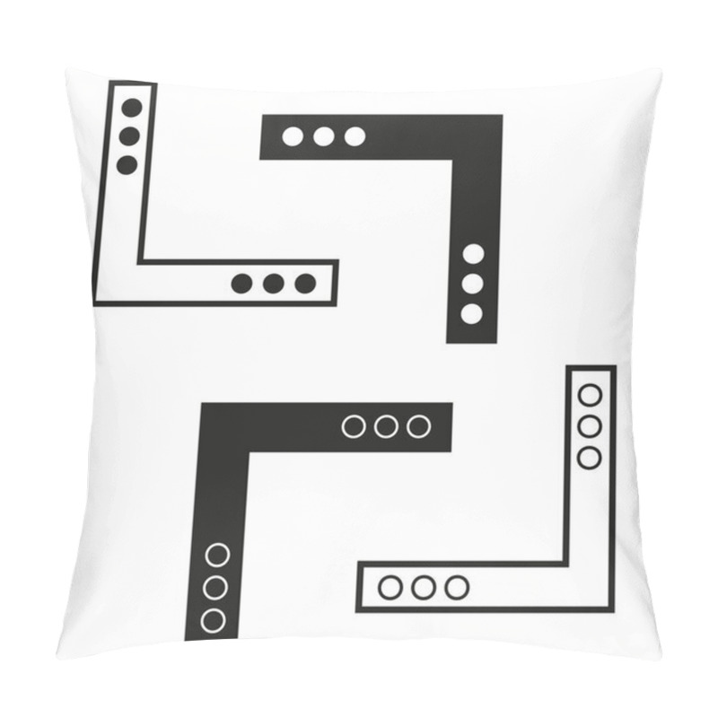 Personality  Minimalistic Angular Shapes With Dots. Black And White Geometric Forms For Modern Design. EPS 10. Pillow Covers